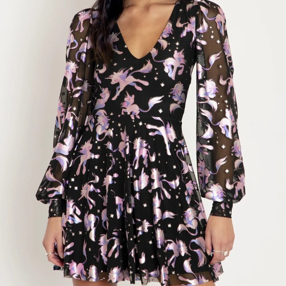 GHOST UNICORNS SHEER ROMANCE DRESS